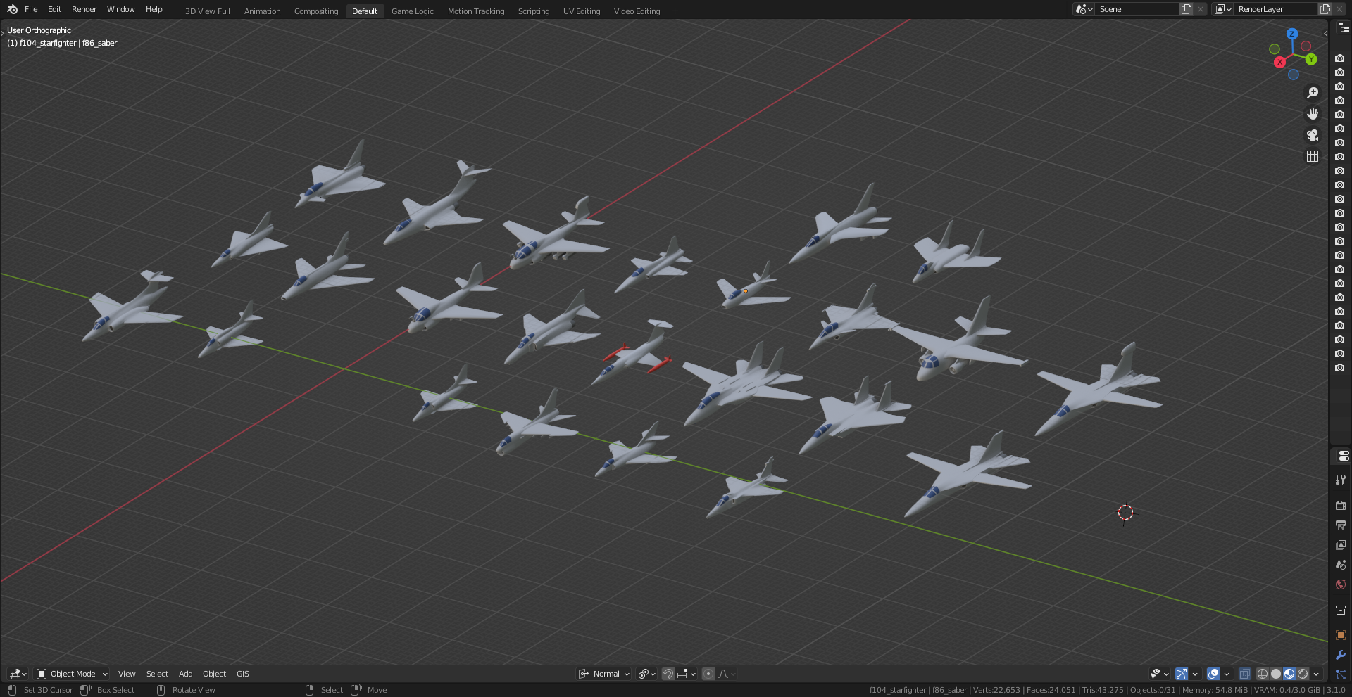 low poly jets preview image 1